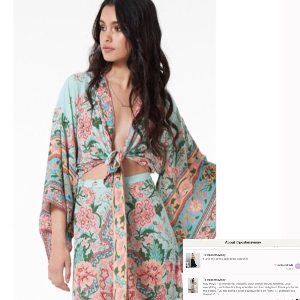 Lotus Wrap Style Kimono Crop Top